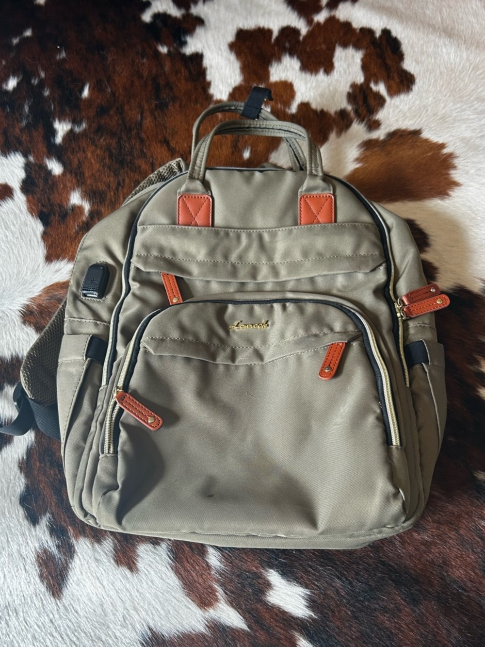 🌷 Olive Green Backpack